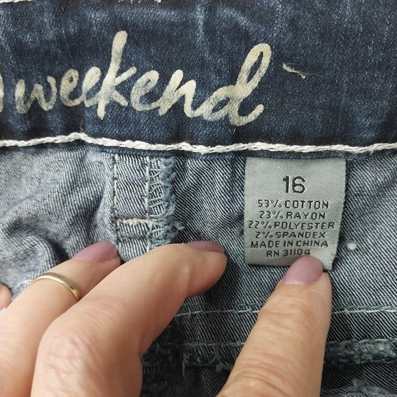 2632 Size 16New Directions Stretch Upcycled Bell-Bottoms. - Picture 4 of 5